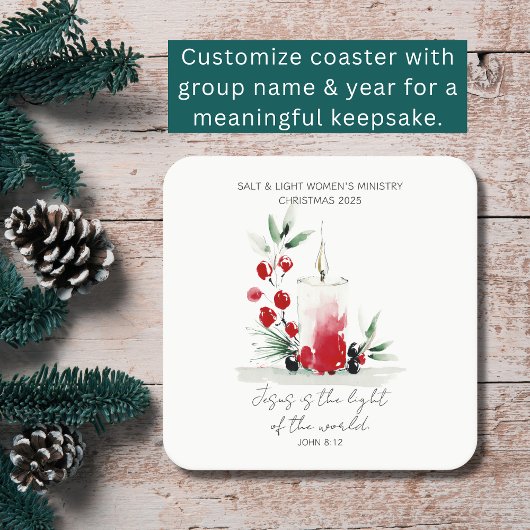 Christian Christmas Scripture Stylish Custom Event Kartonnen Onderzetters