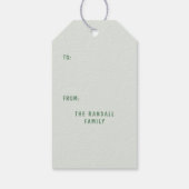 Christian Christmas Tree Names of Jesus Typography Cadeaulabel (Achterkant)