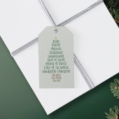 Christian Christmas Tree Names of Jesus Typography Cadeaulabel