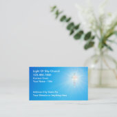 Christian Church Business Cards With Cross Visitekaartje (Staand voorkant)