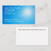 Christian Church Business Cards With Cross Visitekaartje (Voorkant / Achterkant)