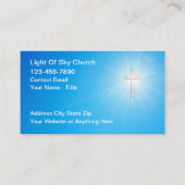 Christian Church Business Cards With Cross Visitekaartje (Voorkant)