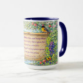 Christian Coffee Mug Floral Scripture Gift Mok (Voorkant rechts)