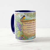 Christian Coffee Mug Floral Scripture Gift Mok (Voorkant links)