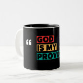 Christian Coffee Mug Tweekleurige Koffiemok (Voorkant links)
