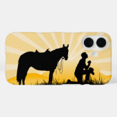 Christian Cowboy iPhone Case (Achterkant (horizontaal))