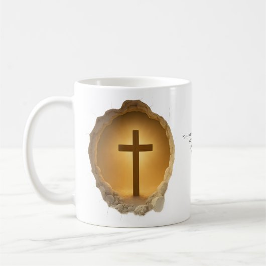 Christian Cross 3D  Koffiemok (Links)