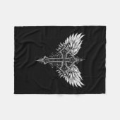 Christian Cross Angel Religious Fleece Deken (Voorkant (Horizontaal))