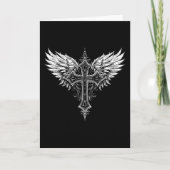 Christian Cross Angel Religious  Kaart (Voorkant)