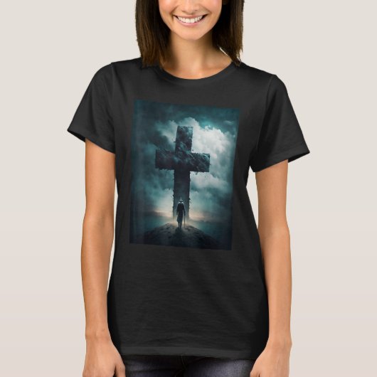 Christian Cross Faith and Prayer T-shirt (Voorkant)