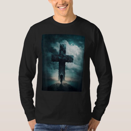 Christian Cross Faith and Prayer T-shirt (Voorkant)