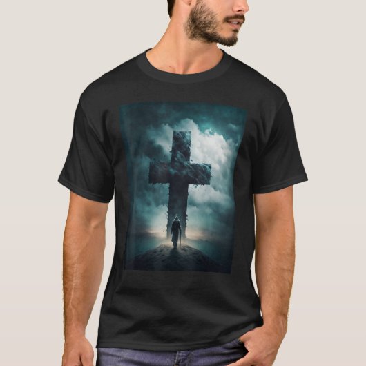 Christian Cross Faith and Prayer T-shirt (Voorkant)