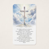 Christian Cross Forever in Our Hearts Prayer Cards Visitekaartje (Voorkant)