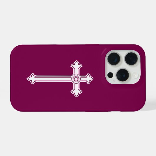 Christian cross iPhone hoesje (Achterkant horizontaal)