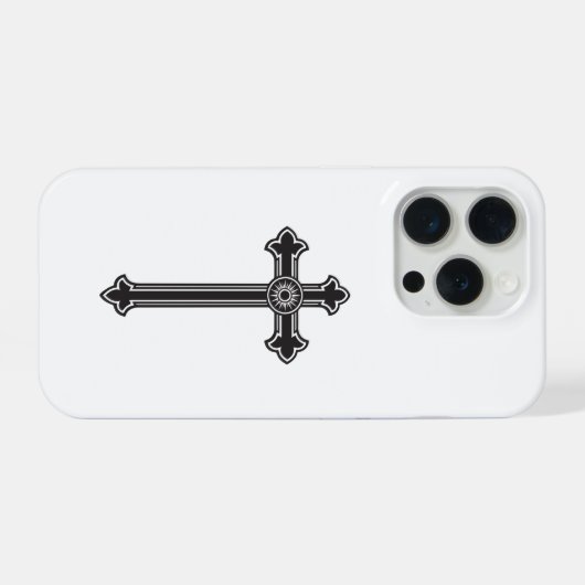 Christian cross iPhone hoesje (Achterkant horizontaal)