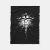 Christian Cross Jesus Christ Men Women Christians Fleece Deken (Voorkant)