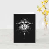 Christian Cross Jesus Christ Men Women Christians  Kaart (Gele Bloem)