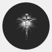 Christian Cross Jesus Christ Men Women Christians Ronde Sticker (Voorkant)