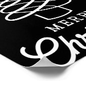 Christian Cross Jesus Merry Christmas Xmas Tree Ho Poster (Hoek)