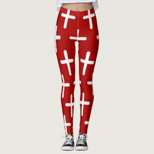 Christian cross pattern design  leggings