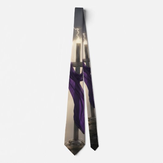 Christian Cross - Ressurection Necktie Stropdas (Voorkant)