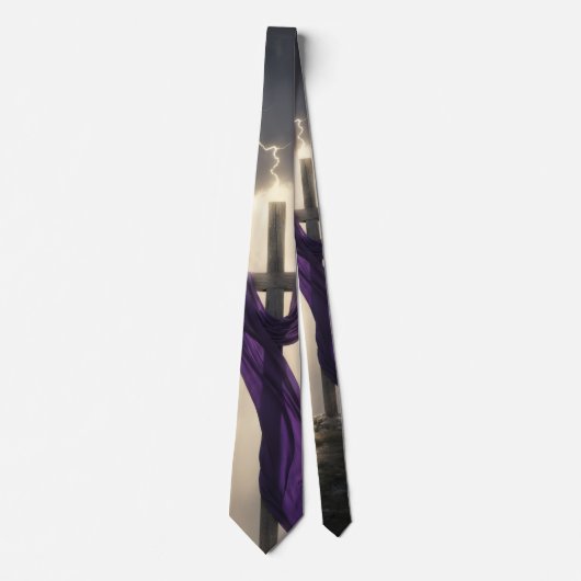 Christian Cross - Ressurection Necktie Stropdas (Voorkant)