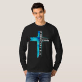 Christian Cross Ribbon ALS Awareness Costume Warri T-shirt (Voorkant volledig)