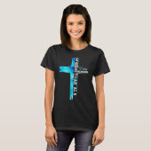 Christian Cross Ribbon ALS Awareness Costume Warri T-shirt (Voorkant volledig)