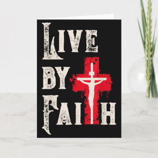 Christian Cross Scripture Live By Faith Kaart
