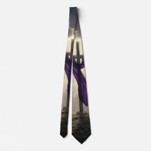 Christian Cross Testimony Necktie Stropdas (Achterkant)
