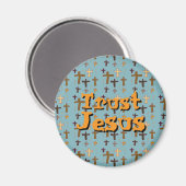 Christian Cross “Trust Jesus”  Magneet (Voorkant / Achterkant)