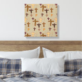 Christian Crosses on Neutral background Canvas Afdruk (Insitu (Slaapkamer))