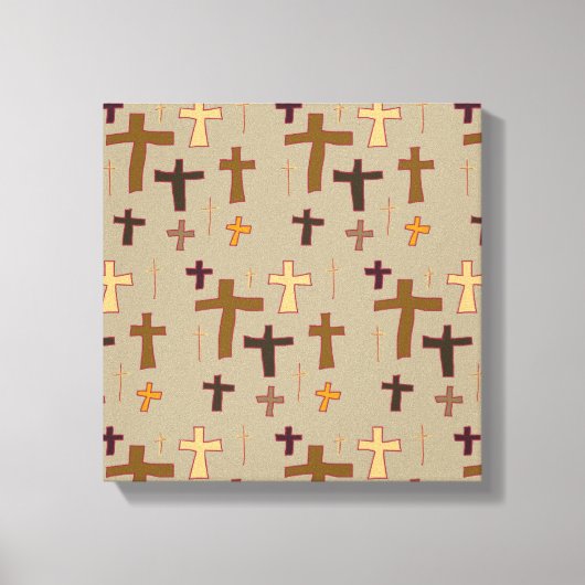 Christian Crosses on Neutral background Canvas Afdruk (Voorkant)