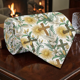 Christian Crosses with Doves Custom Necktie Stropdas