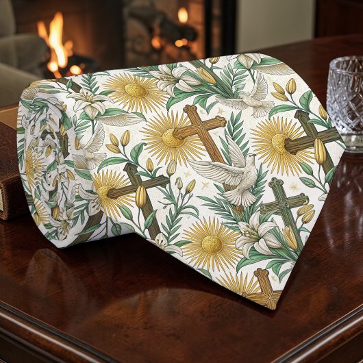 Christian Crosses with Doves Custom Necktie Stropdas