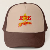 Christian Custom Trucker Cap Jesus is my Superstar (Voorkant)