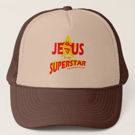 Christian Custom Trucker Cap Jesus is my Superstar