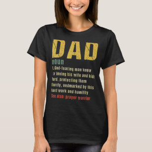Christian Dad Definition Fathers Day Dad Blessed B T-shirt