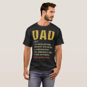 Christian Dad Definition Fathers Day Dad Blessed B T-shirt (Voorkant volledig)