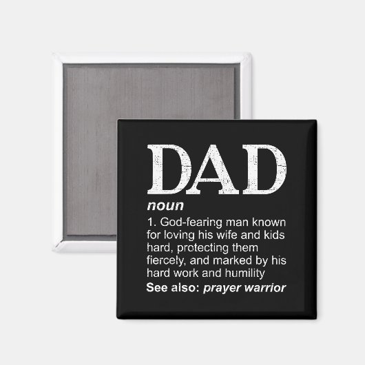 Christian Dad Definition Fathers Day Dad  Magneet (Voorkant / Achterkant)