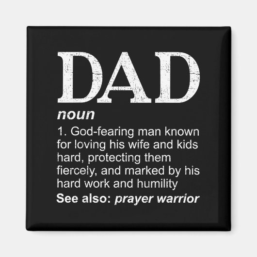 Christian Dad Definition Fathers Day Dad  Magneet (Voorkant)