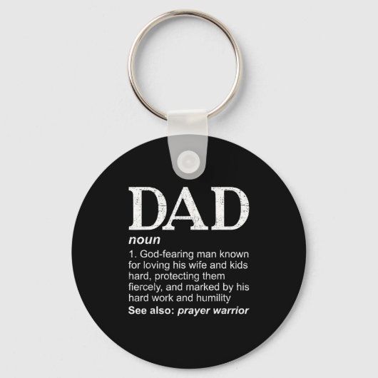 Christian Dad Definition Fathers Day Dad  Sleutelhanger (Voorkant)