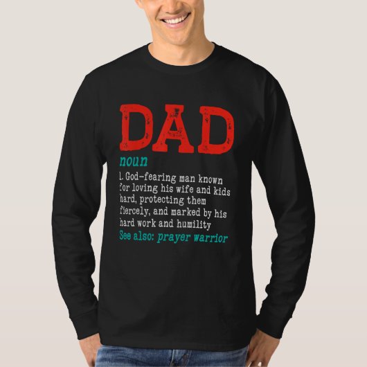Christian Dad Father s Day Daddy From Son Daughte T-shirt (Voorkant)