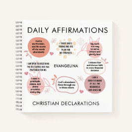 Christian Declarations Daily Affirmations Prayer Notitieboek