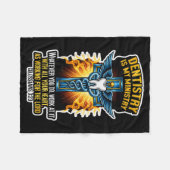 Christian Dentist Dentistry Is My Ministry Jesus B Fleece Deken (Voorkant (Horizontaal))