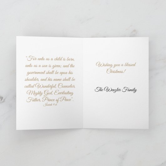 Christian Design Christmas Kaart (Binnen)
