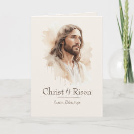 Christian Easter Card Christ is Risen Blessing Feestdagen Kaart