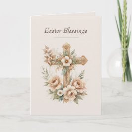 Christian Easter Cards, Religious Blessing Cross Feestdagen Kaart