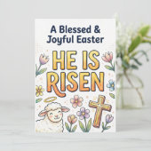 Christian Easter Greeting Art Feestdagenkaart (Staand voorkant)