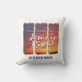 Christian Easter JESUS IS RISEN Custom Glitter Kussen